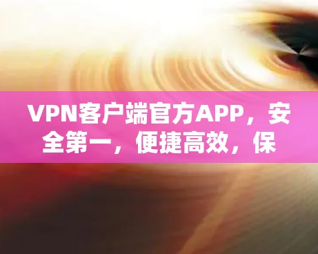 VPN客户端官方APP，安全第一，便捷高效，保障您的网络安全！
