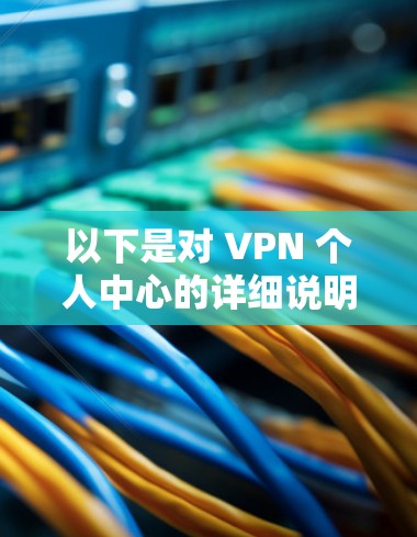 以下是对 VPN 个人中心的详细说明